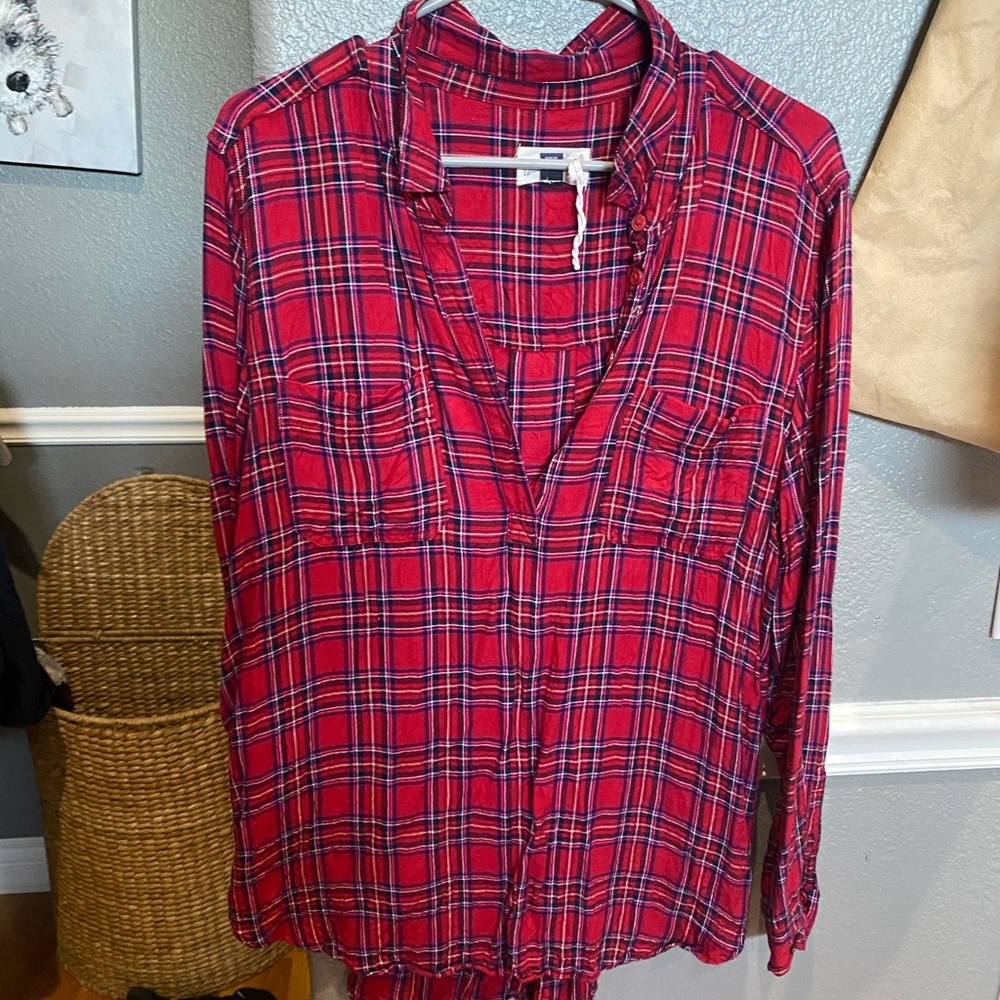 Flannel half button